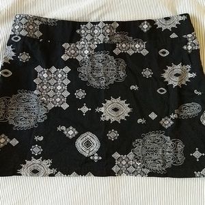 Moroccan Print Miniskirt
